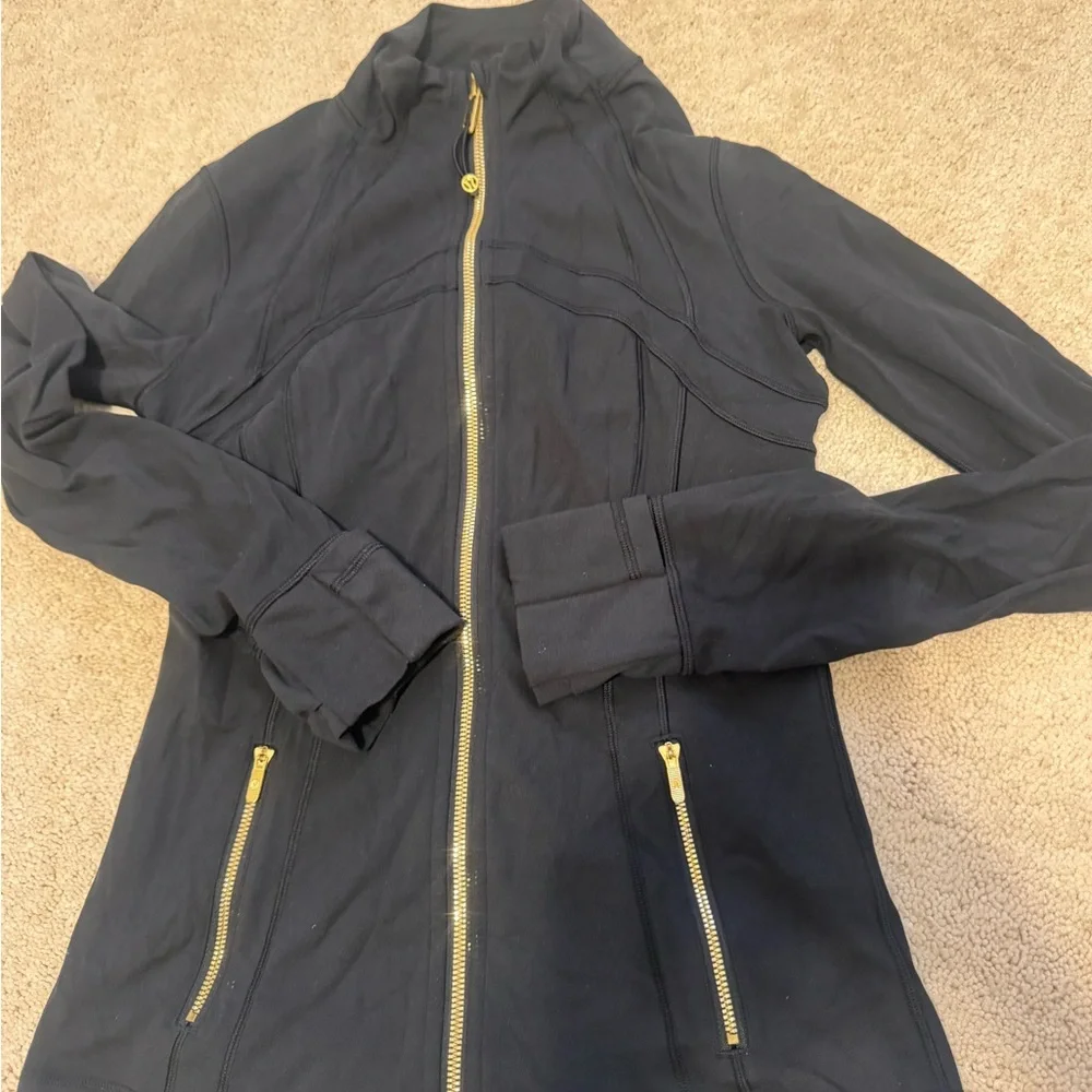 lululemon athletica Black Utility Jacket with Gold Zippers